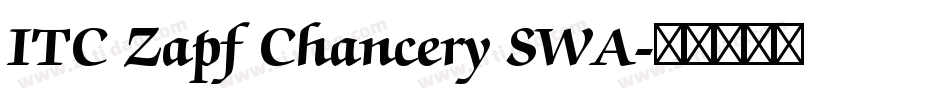 ITC Zapf Chancery SWA字体转换